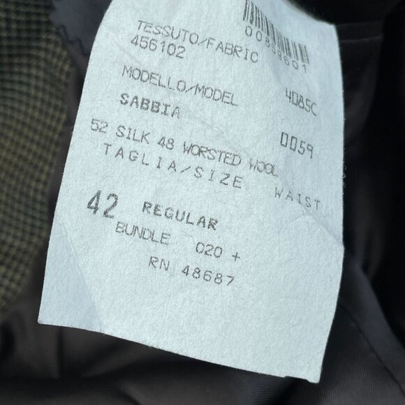 Tallia Uomo Mens 42R Brown Houndstooth Blazer Jacket Silk 2825 - Picture 5 of 9